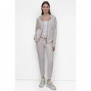 Sudadera con Cierre de Cremallera y Cordón Logo Bicolor de DKNY