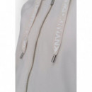 Sudadera con Cierre de Cremallera y Cordón Logo Bicolor de DKNY