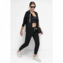 Sudadera con Cierre de Cremallera y Cordón Logo Bicolor de DKNY