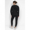 Sudadera con Cierre de Cremallera y Cordón Logo Bicolor de DKNY