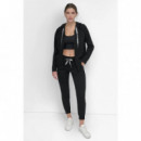 Sudadera con Cierre de Cremallera y Cordón Logo Bicolor de DKNY