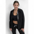 Sudadera con Cierre de Cremallera y Cordón Logo Bicolor de DKNY