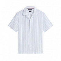 TOMMY HILFIGER - Lin Blend Texture Stp S/s Rf - 0A5 - F|MW0MW42457/0A5