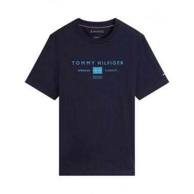 TOMMY HILFIGER - BRAND LOVE MONO STACK TEE - DW5 - F|MW0MW42365/DW5