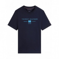 TOMMY HILFIGER - BRAND LOVE MONO STACK TEE - DW5 - F|MW0MW42365/DW5