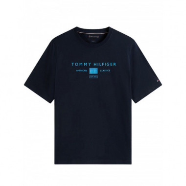 TOMMY HILFIGER - BT BRAND LOVE MONO STACK TEE - DW5 - F|MW0MW44053/DW5