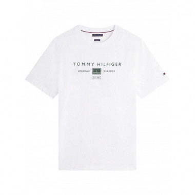 TOMMY HILFIGER - BRAND LOVE MONO STACK TEE - YBR - F|MW0MW42365/YBR