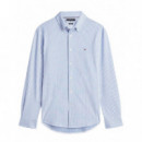 TOMMY HILFIGER - PERFORMANCE STRIPE PIQUE OXFORD - 0A4 - F|MW0MW42647/0A4