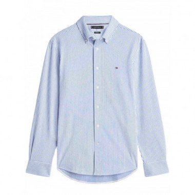 TOMMY HILFIGER - PERFORMANCE STRIPE PIQUE OXFORD - 0A4 - F|MW0MW42647/0A4