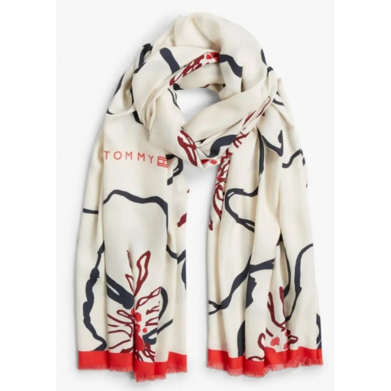 TOMMY HILFIGER - Th Flag Floral Large Scarf - 0LJ - F|AW0AW18660/0LJ