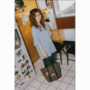 Camisetas Camiseta KAPPY Unisex Sunny Mates Half Sky Blue