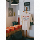 Camisetas Camiseta KAPPY Unisex Palm Coast Half Cream