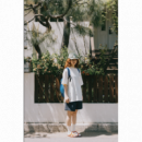 Camisetas Camiseta KAPPY Unisex Palm Coast Half Cream