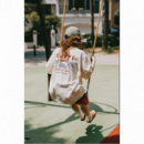 Camisetas Camiseta KAPPY Unisex Palm Coast Half Cream