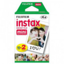 FUJIFILM Pack 2 Juegos de Papel Fotografico para Instant Mini 20 Hojas