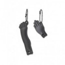 KIKKERLAND Set Cortauñas Diseño Manos y Pies Negro MN11BK