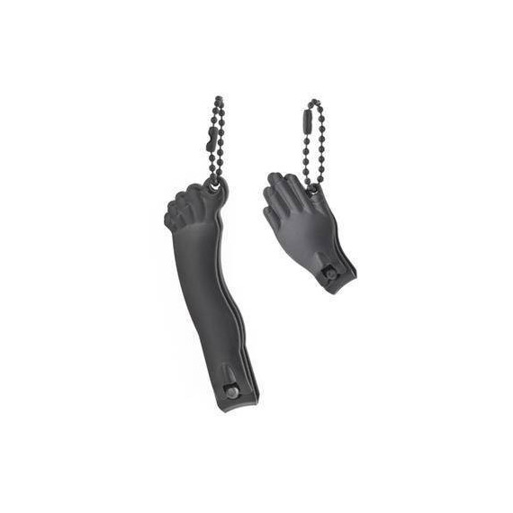 KIKKERLAND Set Cortauñas Diseño Manos y Pies Negro MN11BK