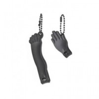 KIKKERLAND Set Cortauñas Diseño Manos y Pies Negro MN11BK