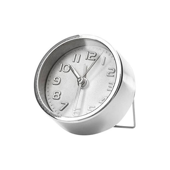 KIKKERLAND Mini Reloj Despertador Plata AC-11S