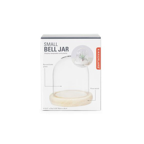 KIKKERLAND OR84-S Campana de Cristal con Base de Madera Pequeño