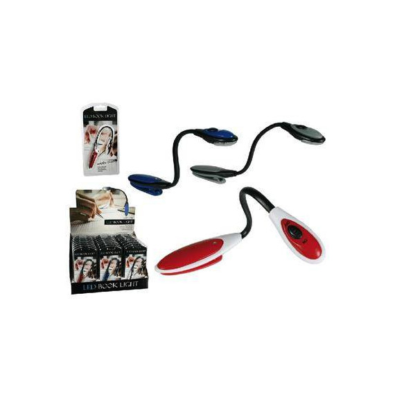 Linterna de Lectura Plastica con 2 Luces de Led Surtido Colores 57/9603  OUT OF THE BLUE