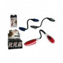 Linterna de Lectura Plastica con 2 Luces de Led Surtido Colores 57/9603  OUT OF THE BLUE