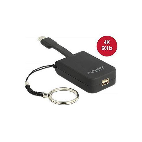 DELOCK Adaptador Tipo-c a Mini Displayport/h 4K 60HZ Llavero 63939 con Dp Alt Mode 3840X2160