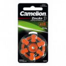 CAMELION Pack de 6 Pilas Boton A13 Audifono Zinc Air 1.4V