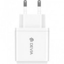DEVIA Cargador Red por USB y Conector Tipo-c 2.4A 18W Blanco