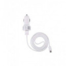 DEVIA Cargador de Coche +cable Tipo C 2.4A Blanco