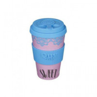 Quy Cup Taza Fibra de Bambu Sweet Home Azul 400ML  LALO - Guanxe Atlantic Marketplace