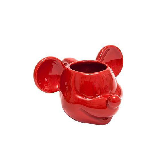 DISNEY Taza Diseño 3D Mickey Mouse Ceramica Rojo