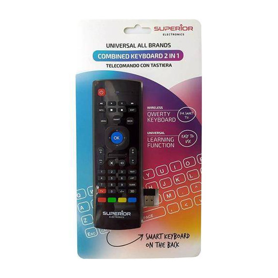 Superior Mando 2 en 1 Universal con Teclado Qwerty Inalambrico para Smart TV  LALO