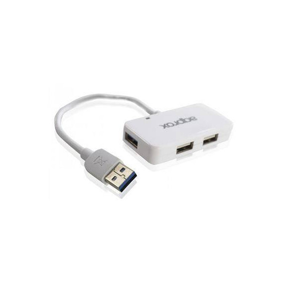 AQPROX Hub de 4 Puertos USB APPHT7W (1X USB 3.0 + 3X USB 2.0) Blanco