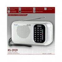 SAMI RS-2929 Radio 3 Bandas Am-fm-sw, Entrada Auricular, Pilas Plateado - Guanxe Atlantic Marketplace