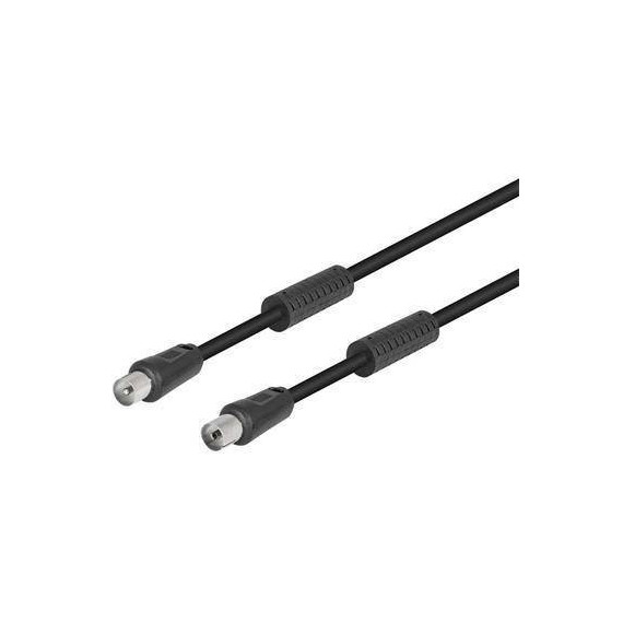 NIMO Cable Antena TV M/h con Ferritas 2.5 Mtrs Negro WIR1227