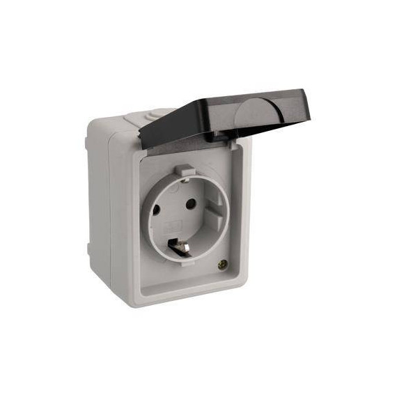 Arcas Enchufe Schuko MEL095 Sobrepared Interperie 16A  LALO