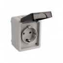Arcas Enchufe Schuko MEL095 Sobrepared Interperie 16A  LALO