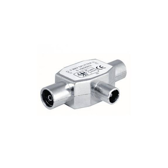 NIMO CON135 Splitter Antena TV 1 Entrada/m- 2 Salidas/h Metal