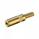 Clavija Jack 3.5MM/HEMBRA Estereo Dorado de Soldar CON695  LALO