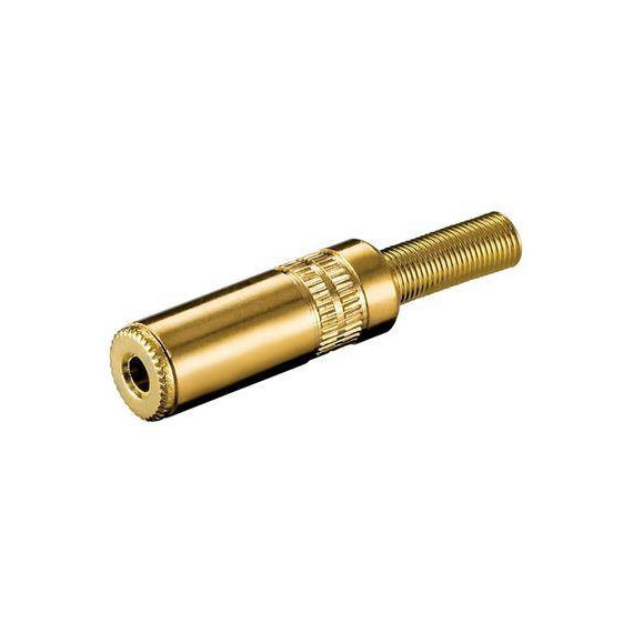 Clavija Jack 3.5MM/HEMBRA Estereo Dorado de Soldar CON695  LALO