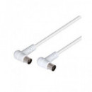 NIMO Cable Antena TV M/h Acodado 2.5MTRS Blanco WIR1333