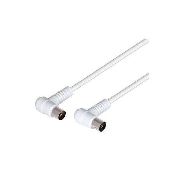 NIMO Cable Antena TV M/h Acodado 2.5MTRS Blanco WIR1333