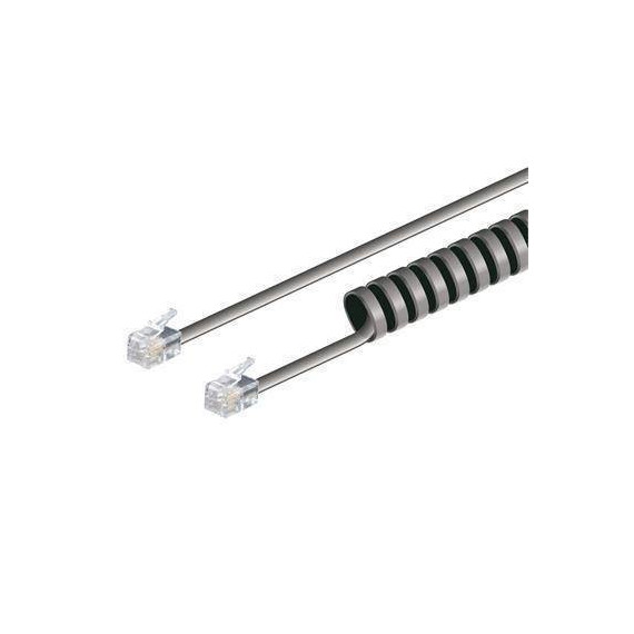NIMO Cable Telefono Rizado RJ9 7,5MTRS Blanco WIR155