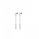 DCU Cable Antena TV con Filtros M/h Acodado 90º Ambos, Blanco 1.5 Mtrs