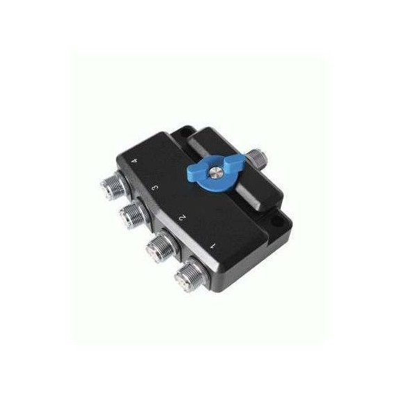 KOMUNICA Conmutador Antena 4 Posiciones PWR-SW4-M Conectores Pl Dc 900MHZ