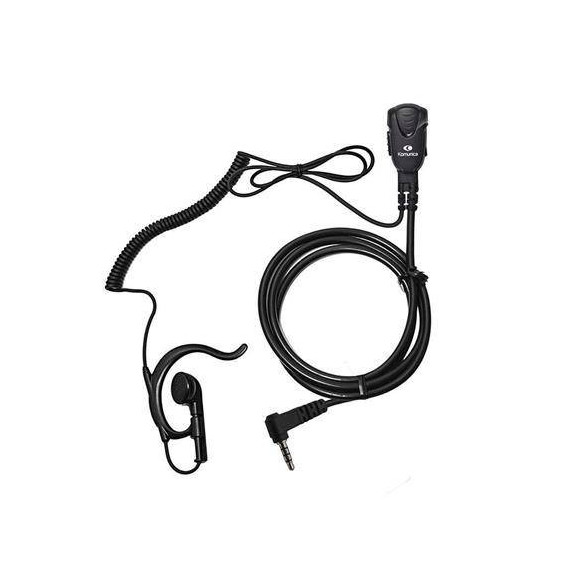 KOMUNICA Micro Auricular Negro Rizado PWR-PRO-FT50 para Yaesu FT50/X-110/VX-150