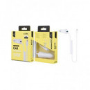 One + Cargador Coche Micro USB A2708 2.4A Cable Rizado Blanco  LALO