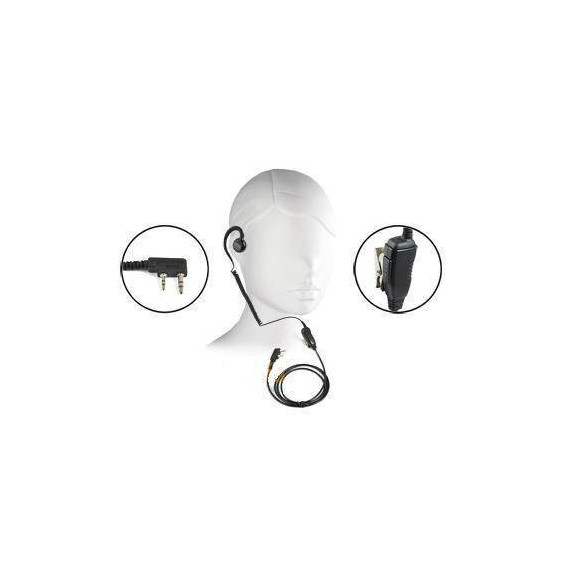 JETFON Pro Micro Auricular PRO-K2-E/C para Kenwood/dynascan