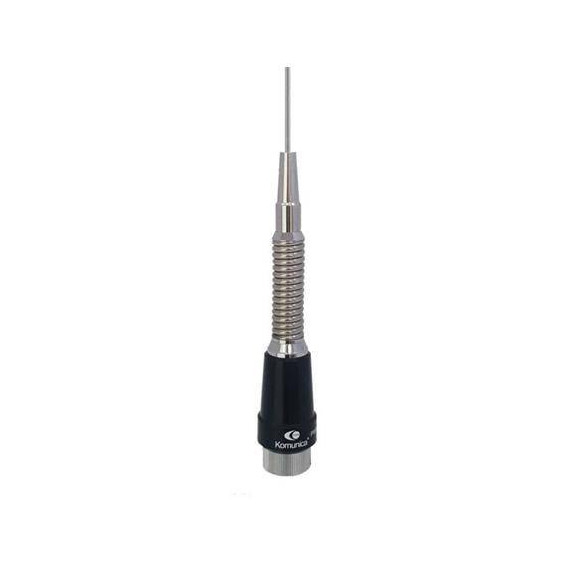 KOMUNICA Antena PWR-285-VS 136-174MHZ Conector Pl 1.25M, Resorte Base y 3.4DB.USIO Comercial y Radio